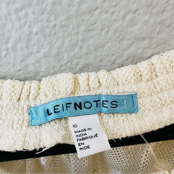 Anthropologie Leifnotes Dot Gleam Sequined Hi Low Beige Cream Gold dress 10 NWT - Picture 7 of 7